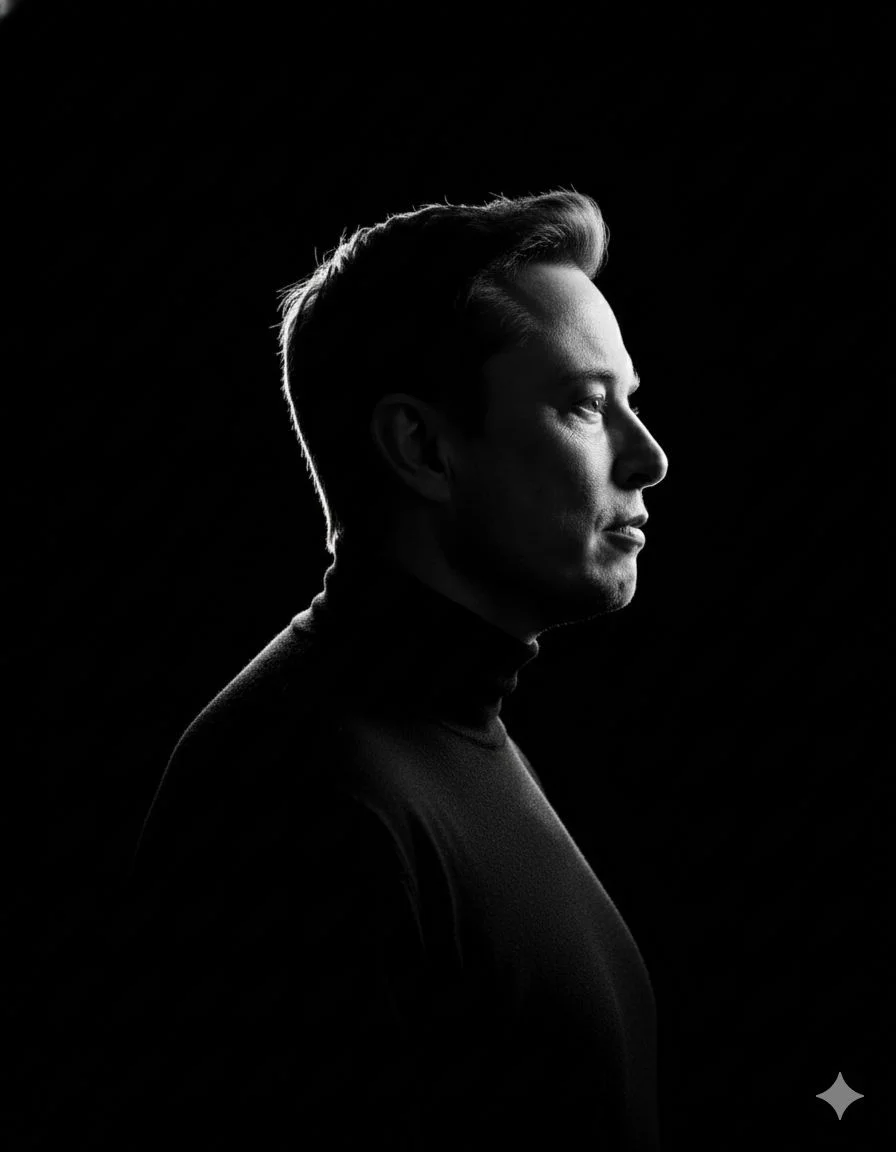 Black and White Side Profile Portrait Generation