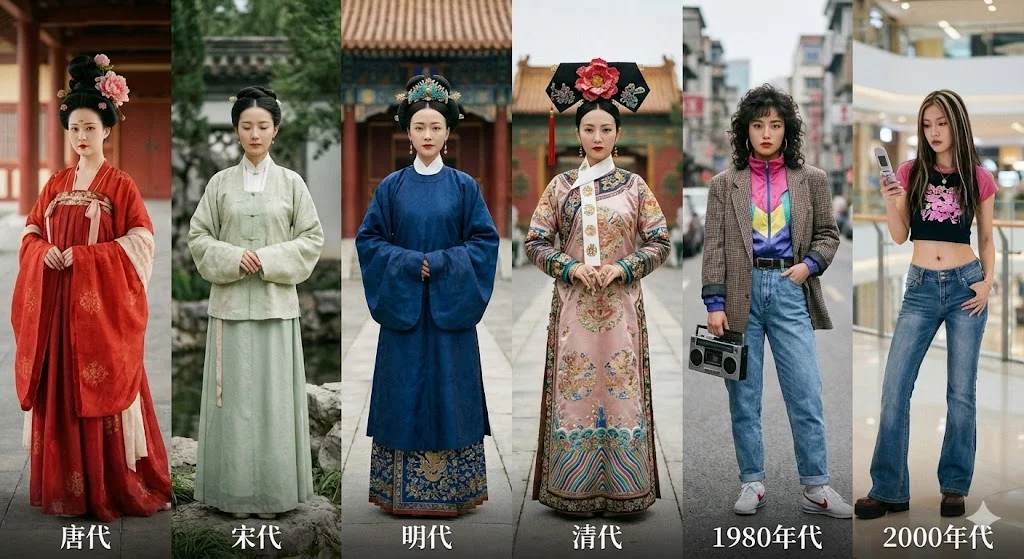 Chinese Women's Clothing Evolution Through Eras