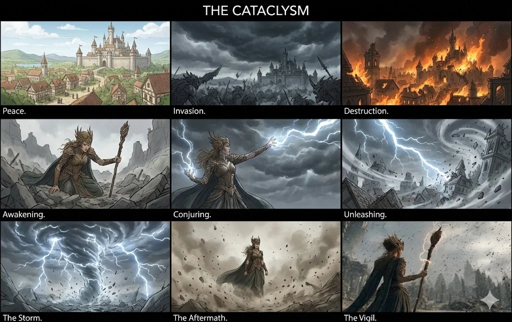 Film Storyboard Timeline Creation