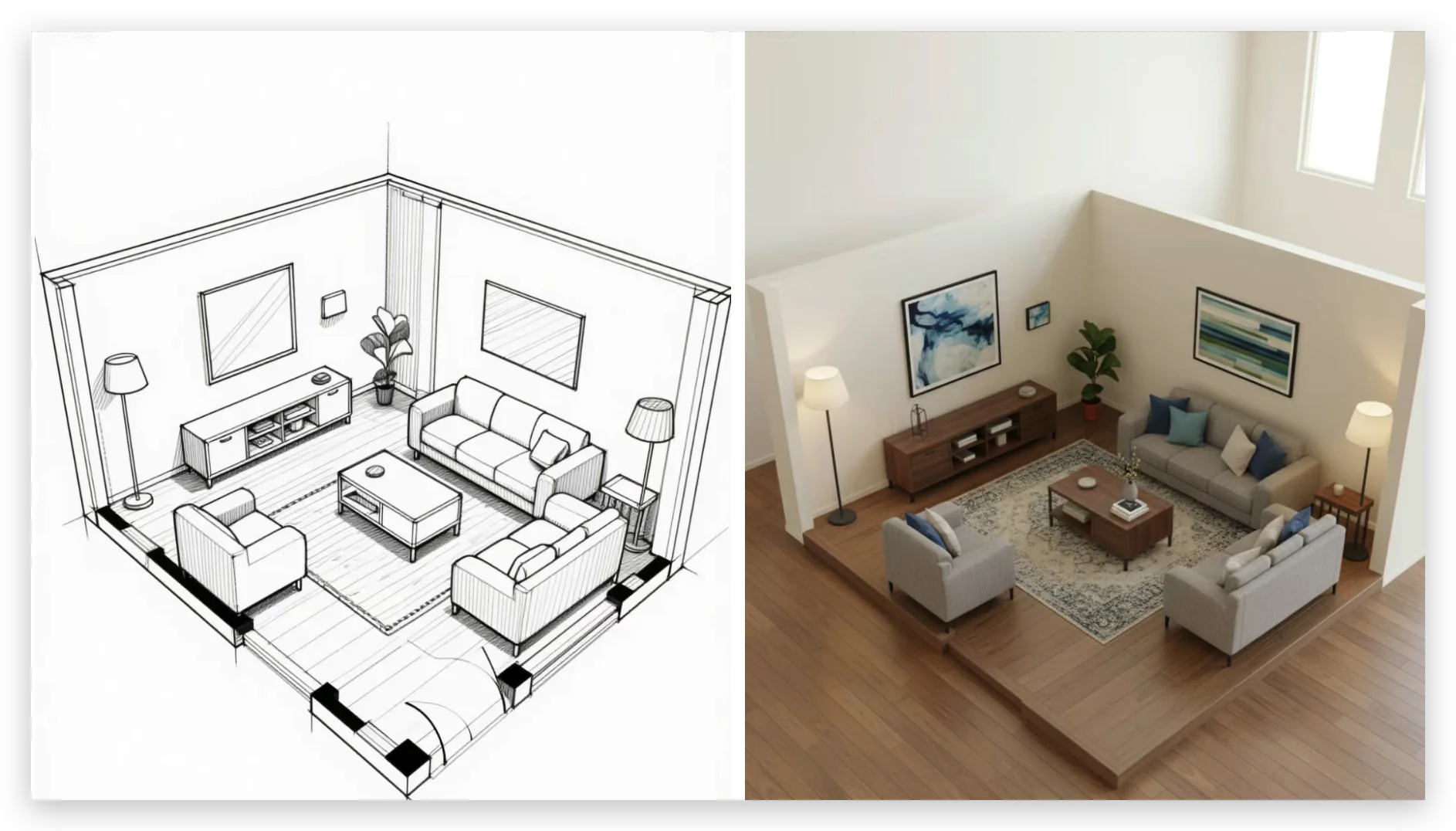 Interior Design 3D Rendering Schemes