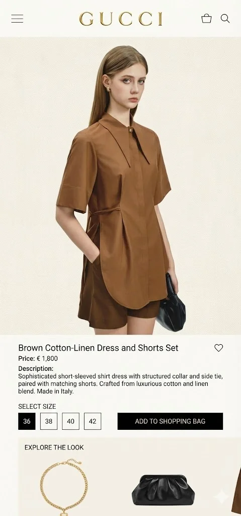 Luxury Clothing Online Store Page Creation