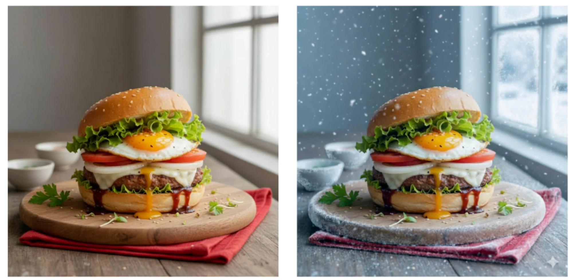 Winter-themed product image adjustment